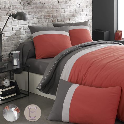 Housse de Couette Bicolore en Coton, 140 x 200 cm, Méli-Mélo, Made in France (1/3)
