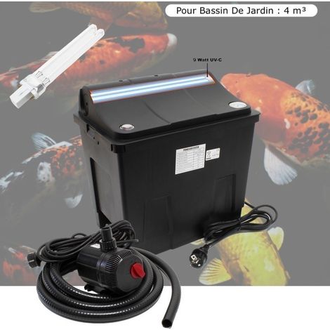 Kit De Filtration Avec UV 9W + 1 ampoule de rechange Pour Bassin De Jardin : 4 m³ (1/5)