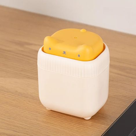 Distributeur de savon liquide portable Cat (JAUNE) à pression avec éponge intégrée - Accessoire de nettoyage pour évier de cuisine (1/5)