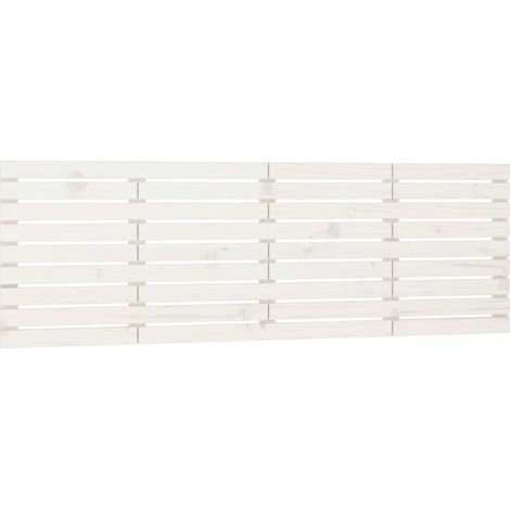 Cabecero accesorio para dormir mueble de pared para dormitorio 166 x 3 x 63 cm madera maciza blanco TDL0202707
