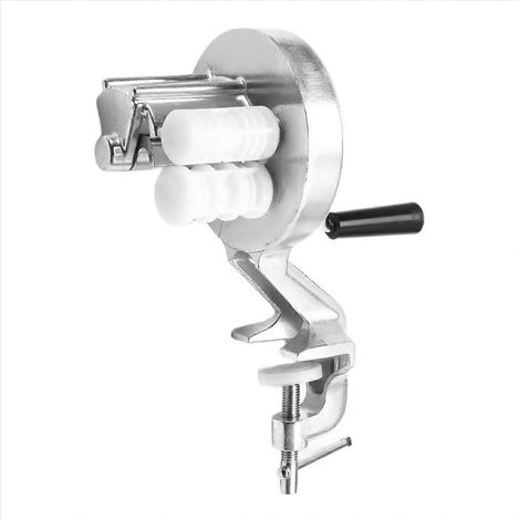 Manuelle Nudelmaschine für Cavatelli, Makkaroni-Maschine aus Edelstahl, handwerkliche Nudelpresse, verstellbares Küchengerät, 6 Nudelformen, ideal für hausgemachte frische Nudeln, robust und einfach z (1/5)