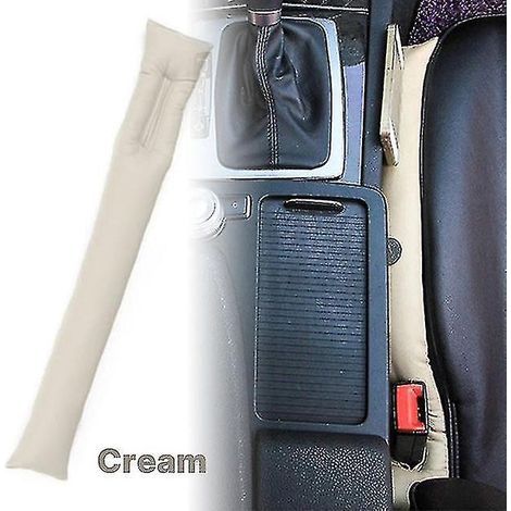 Set mit 2 universellen, weichen Leder-Sitzfüllstopfen für Ihren Fahrzeuginnenraum [gratis] - Beige