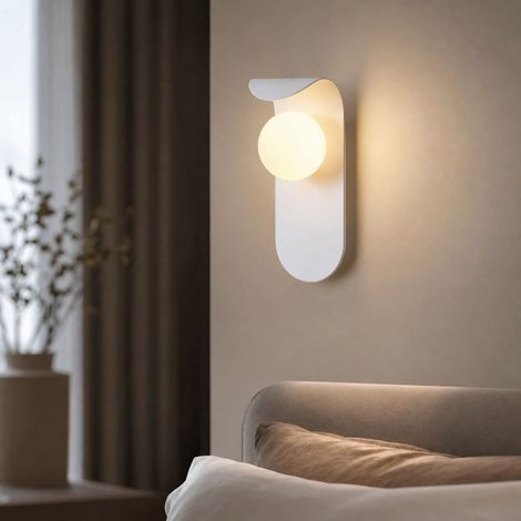 Applique murale LED design moderne en aluminium noir, éclairage haut/bas 2-3W, idéale pour chambre, salon et couloir, finition mate (1/5)