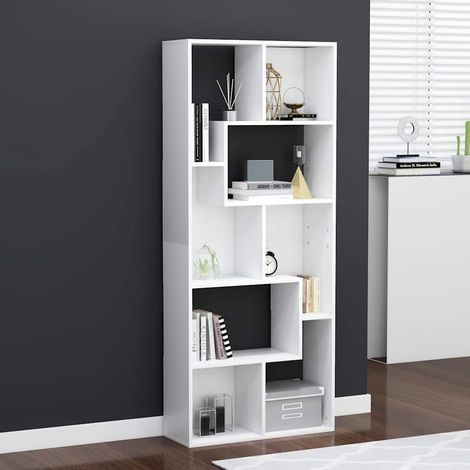 vidaXL Estantería librería madera contrachapada blanco 67x24x161 cm (1/5)