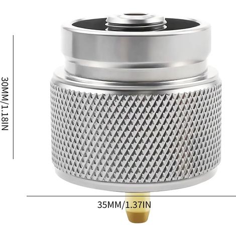 Adaptateur pour réservoir de gaz de réchaud de camping portable (lot de 2) - Convertisseur de gaz pour recharge de propane - Connecteur pour brûleur à gaz - Fournitures de camping (1/5)