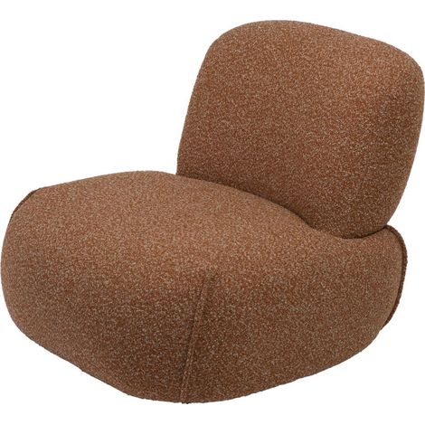 Fauteuil en tissu terracotta cyrus - 81x71cm - Marron (1/5)