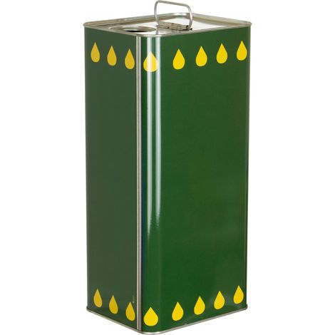 Latta Rettangolare Lt 5 h 313 mm per olio con tappo stagna tanica STI