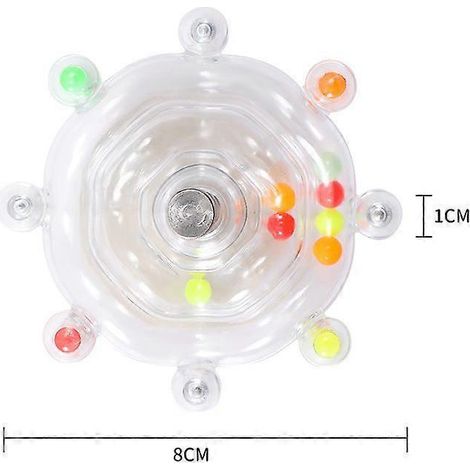 Interactive Bird Spinner Toy Colorful Beaded Cage Attachment for Small Birds Educational Enrichment for Parakeets, Cockatiels, Lovebirds & Conures (1/5)
