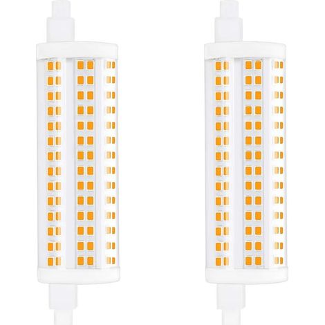 20 W, 118 mm, R7s, dimmbar, J118, Tageslicht, 4000 K, 2200 lm, doppelseitiger Strahler, entspricht 200 W Halogenlampe, für Zuhause, Wohnzimmer, Balkon, Hotel, Restaurant usw. (2 Stück) [Energieklasse 