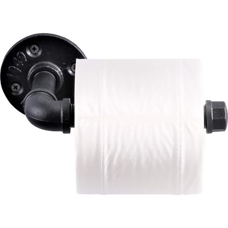 Kaelt - Support de tuyau en fer tuyau industriel porte-papier hygiénique salle de bain rouleau de papier toilette porte-papier robuste tenture murale porte-serviettes en papier (1/5)
