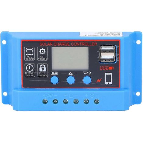 Solarmodul-Laderegler mit LCD-Anzeige, PWM-Photovoltaik-Laderegler, 12 V, 24 V, 30 A