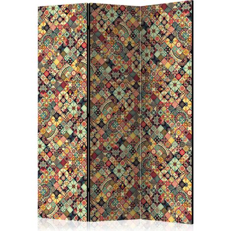 Paravent 3 Volets "Rainbow Mosaic" 135x172cm (1/2)