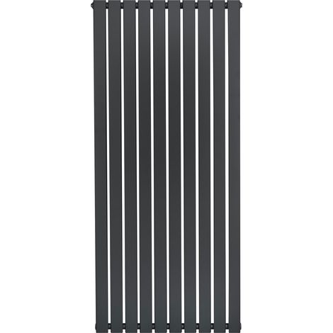 Radiateur Plat à 1 Colonne 1600 x 700 mm en Acier Carbone Gris Anthracite Chauffage Centrale Moderne Verticale Monté Sur Mur Cuisine Salle de Bain [Brosse de Nettoyage & Supports INCLUSES]
