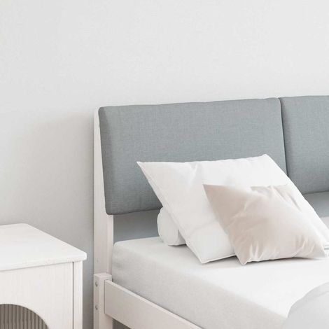 Tête de lit capitonnée-Panneau de lit Gris clair 120 cm Pin massif 835128 (1/5)