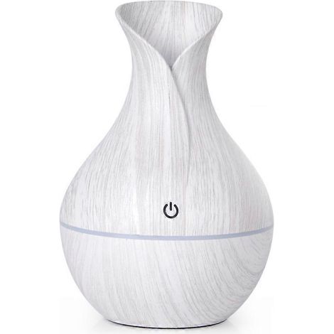 Électrique humidificateur air essentielle arôme huile diffuseur ultrasonique 130 ml wood grain USB brume maker LED lampe (1/5)