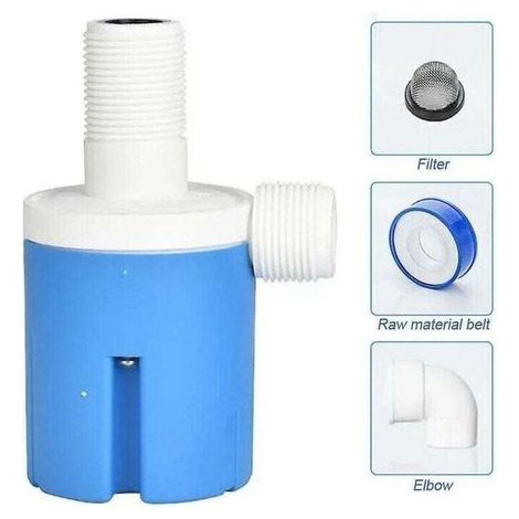 FENOPLASTICARégulateur de niveau de piscine,Vanne à flotteur d'eau Contrôle , XU,pratique du niveau d'eau Vanne à flotteur automatique Niveau d'eauStyle normal - KZQ (1/4)
