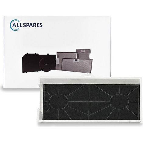 Filtro de carbón AllSpares para campanas extractoras compatibles con Bosch 461422 / DHZ7305 / Siemens LZ73050 y Neff Z5155X0 (432x230x47mm)
