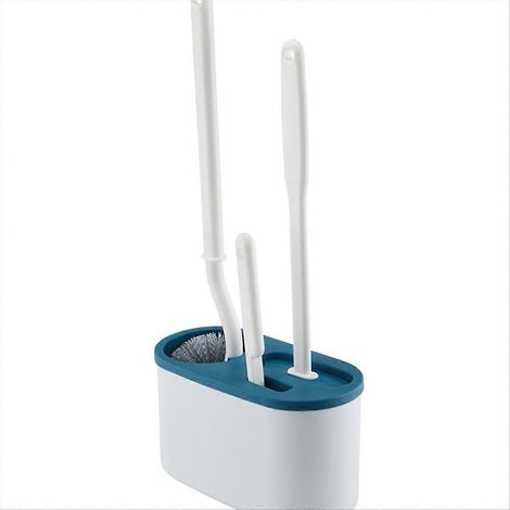 Brosse WC blanche 3 en 1, support mural en silicone, brosse de toilette, WC, salle de bain A (1/5)