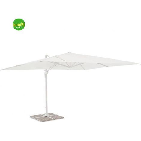 Ombrellone Vega a braccio 3x4 m bianco (1/5)