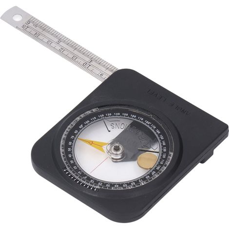 Repère d'angle magnétique outil de mesure d'angle multifonction avec règle en acier inoxydable amovible (1/5)