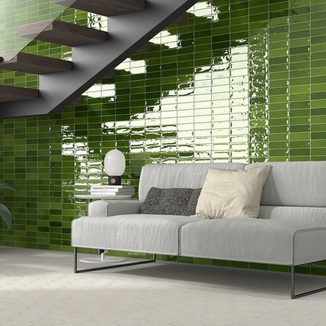 Mini Brick Série Calpe Olive Porcelaine Premium 5x15cm. (1/3)