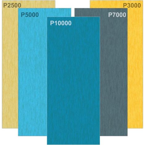 30 Blatt Schleifpapier, Körnungen 2500, 3000, 5000, 7000, 10000, Schleifblätter für Auto, Holzmöbel, Stein, Metall, Glas, 9,3 x 23 cm pro Blatt --Crezuo