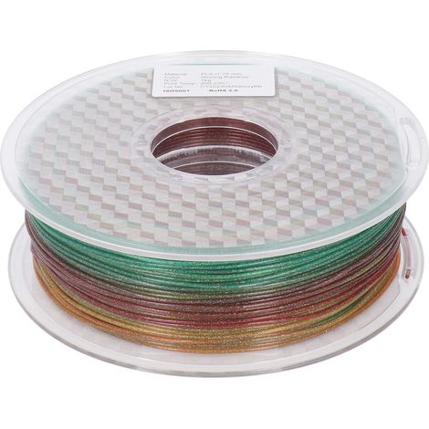 Filament PLA Soie 1.75mm Multicolore Haute Transparence et Résistance - Bobine Recharge Imprimante 3D (1/5)