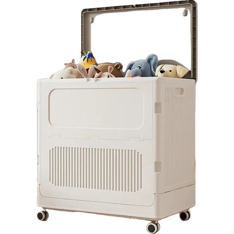Contenedor de almacenamiento, capacidad de 123 L, dimensiones 64x40x67,3 cm, montaje sin herramientas, diseño plegable, plástico PP resistente. (1/5)