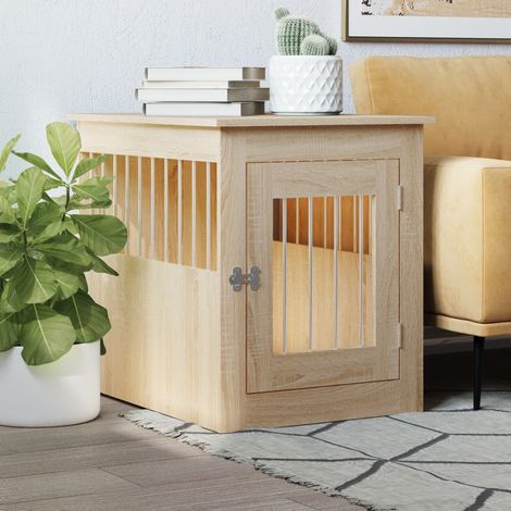 Meuble de cage pour chiens-Abri pour chien chêne sonoma 55x75x65 cm 913177 (1/5)