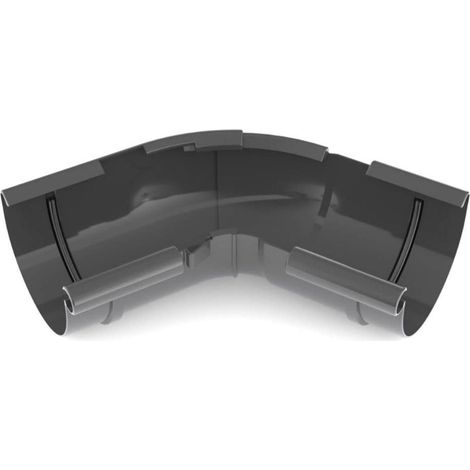 Angle Intérieur de Gouttière Graphite, Système 125, Réglable
