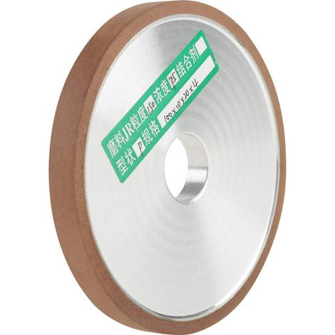 Meule diamant affûtage 100x20x10mm – résine – ext 100mm – alésage 20mm – broyage / ponçage