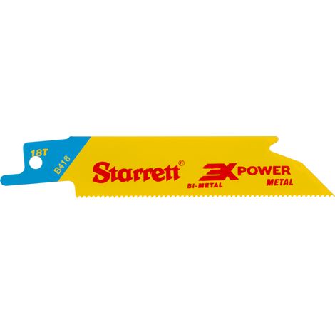 B418-5 Bi-Metal Reciprocating Blade, Metal Straight 100mm 18 TPI (Pack 5) - STRB4185