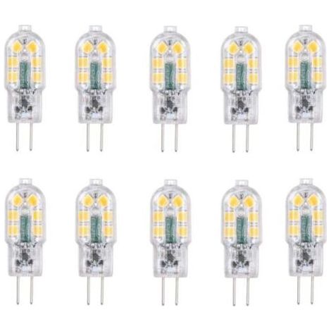 Lampes LED G4 2W (Équivalent 20W Halogène) - 12V AC/DC, Blanc Froid 6000K, 200lm, Lot de 10 Ampoules pour Plafonniers, Hotte et Éclairage Intérieur