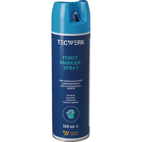 Forstmarkierspray neonblau 500ml Spraydose TECWERK