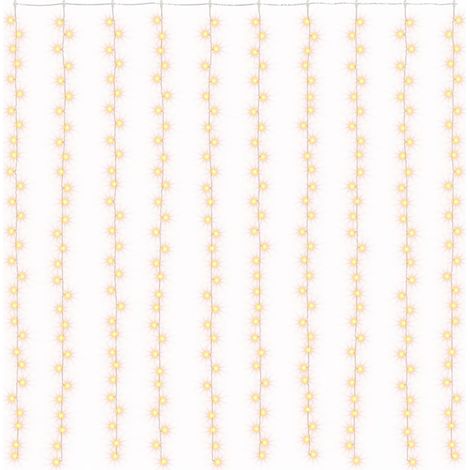 vidaXL Cortina de luces LED 300 LED blanco frío 8 funciones 3x3 m (1/2)