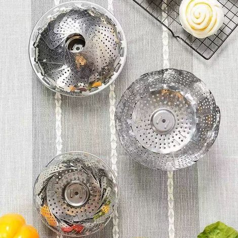 Steamer cage en acier inoxydable, steamer cage en acier inoxydable, pour autocuiseur, panier de cuisson à la vapeur, steamer en forme de Marguerite, steamer de légumes pliable