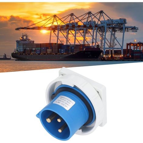 Connecteur mâle aviation 32 A IP67 étanche à l'eau et à la poussière (1/5)