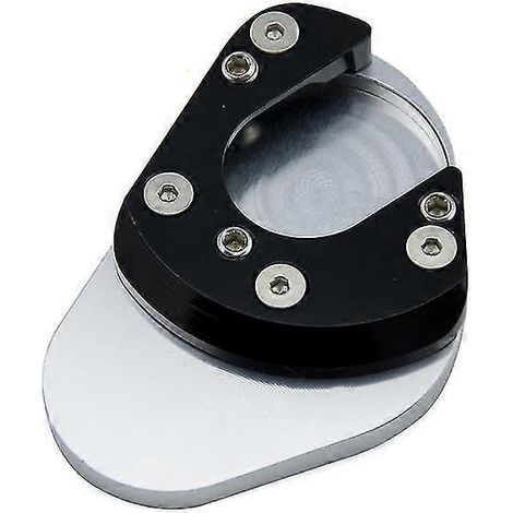 Seitenständerplatte für Motorrad KTM RC125, RC390, 125, 200, 390 Duke, 690 Duke IV, 990 SMT Adventure, 1190 Adventure – Schwarz/Silber (1/5)