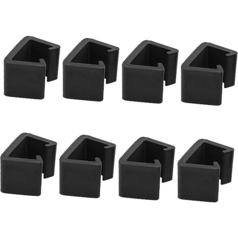 VICASKY Lot de 8 clips en plastique noir pour meubles osier (1/5)