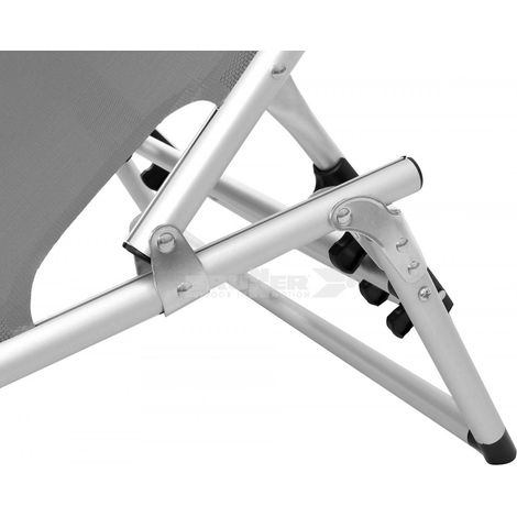 Tumbona brunner Malibu gris aluminio 61x189 cm