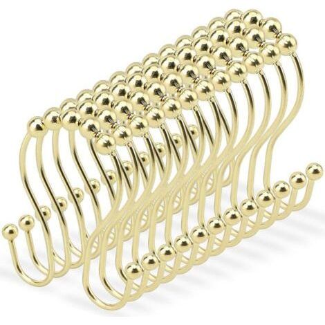 Set of 12 Curtain Rings - Shower Curtain Ring - Shower Curtain Hook - Suitable for Shower Rods - Easy to Slide - Ideal for Hanging a Shower Curtain, 69x50mm (1/5)