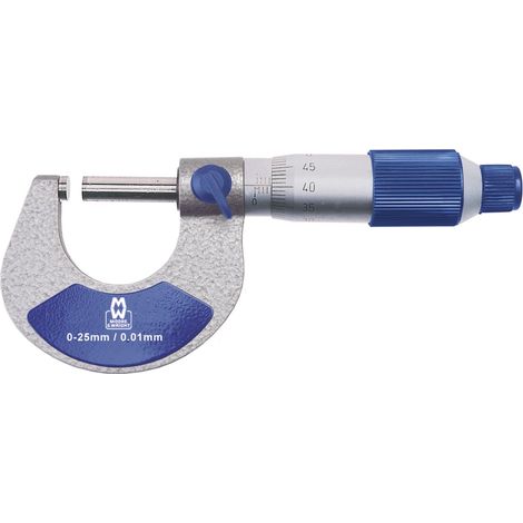 Moore & Wright MW200-01 Analogue External Micrometer, 0-25mm Range, 0.01mm Precision
