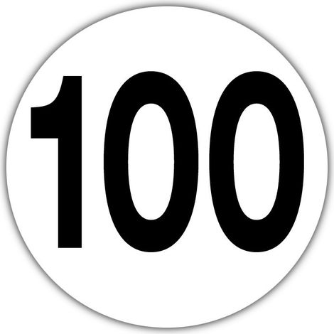 Disque Adhésif Limitation 100 KM/H pour Camion et Engin – Sécurité Routière