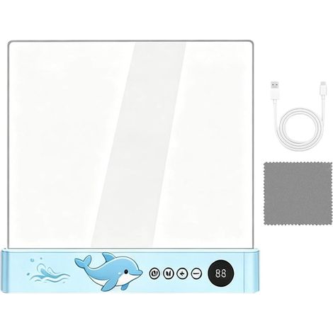 Lampe lecture plate panneau rechargeable avec 3 couleurs (1/5)