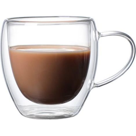 Coffret de 4 Tasse à café-Expresso-Espresso en Verre, Set-Tasses à café Double paroi, Tasse Expresso Originale - 150ml (1/5)