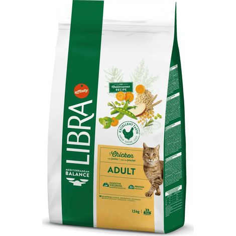 Libra Adulte avec nourriture pour chat au poulet - Nourriture pour chat au poulet