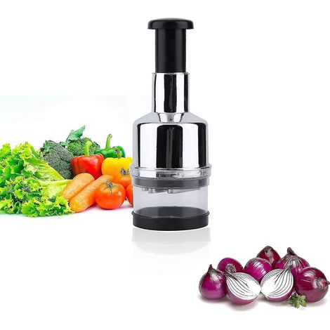Coupe-oignons, coupe-légumes, mini hachoir à oignons, hachoir multifonction manuel (1/4)