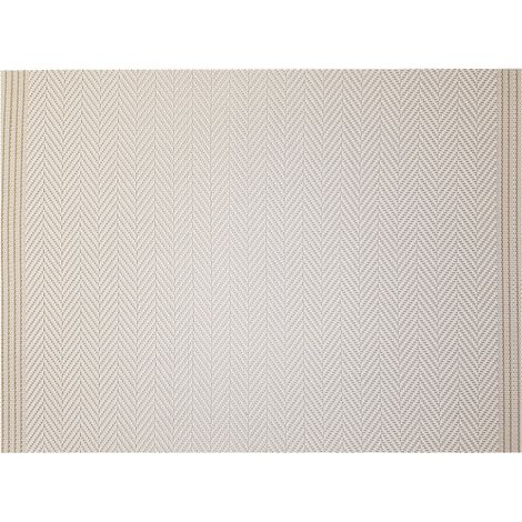 Set de table Ivoire et Or 33 x 45 cm, Protection de Table en PVC et Polyester - PANGIVO