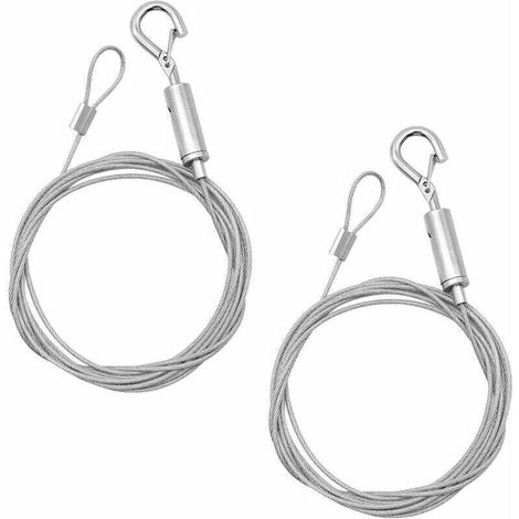Câble De Suspendre - Acier Inoxydable 1,5 Mm - Longueur Réglable Jusqu'à 2 M - Pour Cadres Photo Toiles Lustres Rideaux - 1 Pièce (1/4)