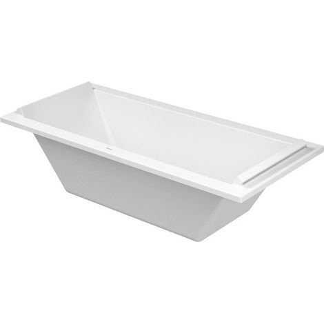 Baignoire rectangulaire STARCK 2 dossier incliné 1800x800mm blanc